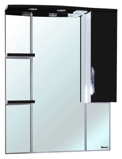 Зеркало-шкаф с подсветкой Bellezza Лагуна 85см правый черный 4612114001048