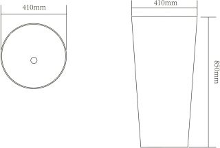 Раковина напольная SantiLine SL-4012MB 41см чёрный матовый