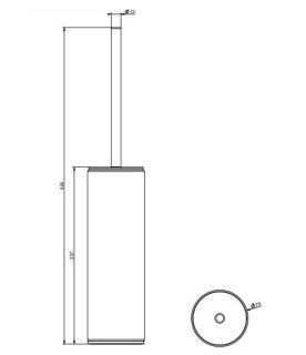 Ёршик для унитаза Gessi 316 54743.239 белый/брашированная сталь