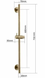 Душевая штанга Boheme Uno 420-GM антрацит