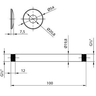 Кронштейн для верхнего душа Lemark LM8000C