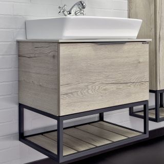 Тумба с раковиной Comforty Порто 00-00011395 60 см Дуб дымчатый