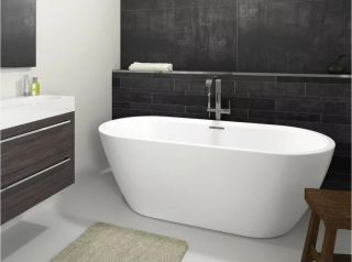 Акриловая ванна Riho Inspire Velvet Fall B085004105 180х80см заполнение через перелив белый матовый