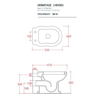 Унитаз  Artceram Hermitage HEV003 03 00 nero черный