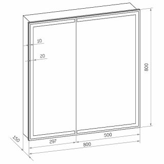Зеркало-шкаф с подсветкой Continent Allure МВК045 с датчиком движения 80см белый