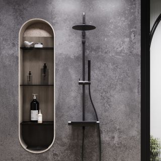 Душевая стойка Damixa Scandinavian Pure 936730300 Черная матовая