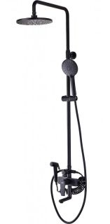 Душевая стойка DQ Bayern.F?rth DA1524705B18 с гигиеническим душем чёрный матовый