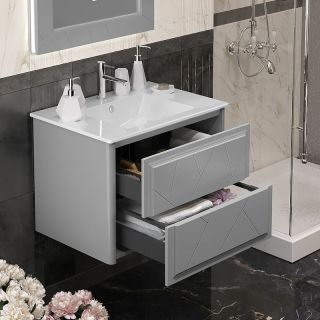 Тумба под раковину Opadiris Луиджи 00-00005953 Серая матовая