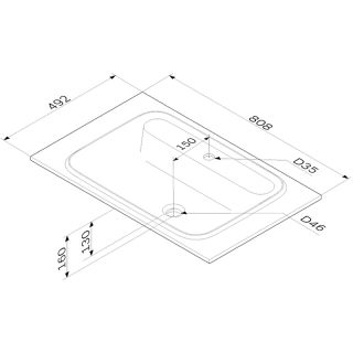 Раковина AM.PM Func 80 M8FWPC0800WM Белая матовая
