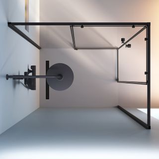 Душевой уголок AM.PM X-Joy W94G-403-12090-BТ 120х90 профиль Черный матовый стекло прозрачное