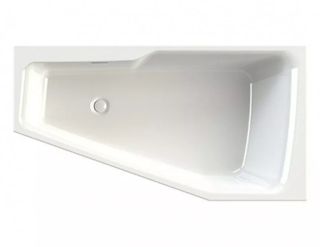 Акриловая ванна Riho Rethink Space Fall Plug and Play B114009005, угловая, правая, заполнение через перелив 170х90см белая