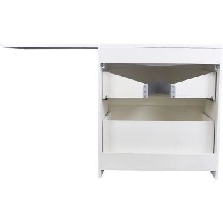 Тумба под раковину Style Line Даллас Люкс Plus 140 L СС-00002385 подвесная белый