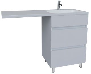 Тумба под раковину для стиральной машины Stella Polar Корделия 50см белый SP-00001112