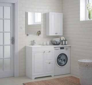 Тумба под раковину для стиральной машины Corozo Леон Z2 70см белый SD-00000726