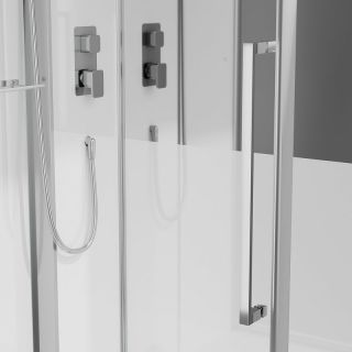 Душевая кабина Black and White Galaxy G8895 100х100 889500 с паром без гидромассажа