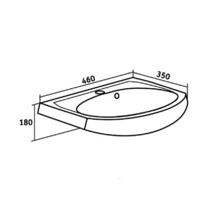 УМЫВАЛЬНИК RUNO мебельный Rosa Уют 45 (00000000151)