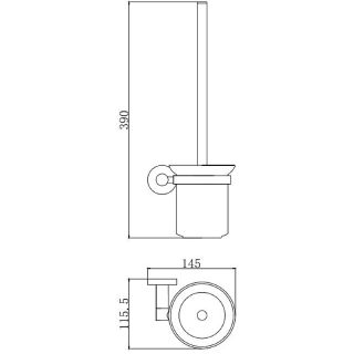 Ершик для унитаза Aquatek AQ4010MB Черный матовый