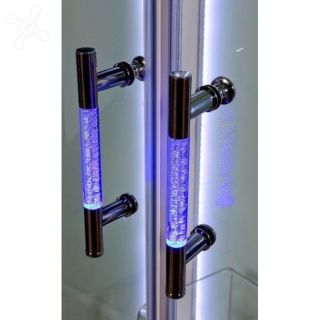 Душевая кабина Deto А09 LED с кнопкой и гидромассажем 90х90х220 см