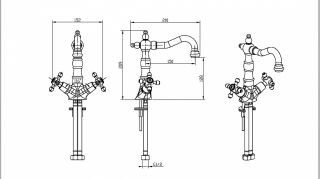 Смеситель для раковины Boheme Crystal хром 272-CRST