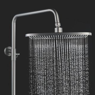 Душевая стойка Shevanik S4036T оружейная сталь