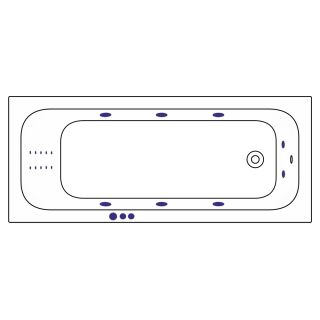 Гидромассажная ванна WHITECROSS Vibe 0105.180075.100.SMARTNANO.CR 180x75 см Smart Nano хром