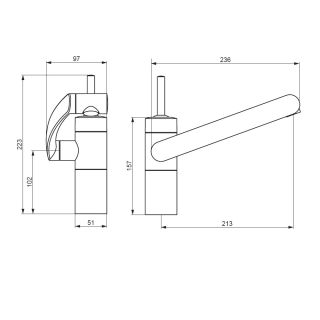 Смеситель для кухни Damixa Arc 290007264 никель
