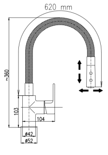 Смеситель для кухни Rav Slezak Colorado CO219.5/12 хром серый