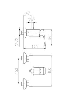 Смеситель для душа Rav Slezak Colorado CO182.5Z золото