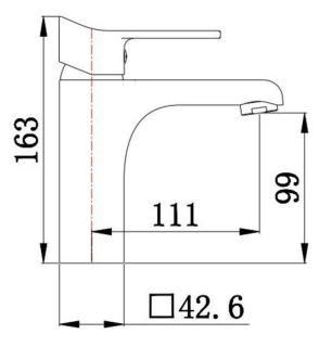 Смеситель для раковины РМС SL137-001F хром