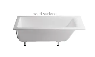 Ванна из искусственного камня Astra-Form Нейт 01010054+08010054 160x70 см с щелевым переливом донный клапан белый матовый