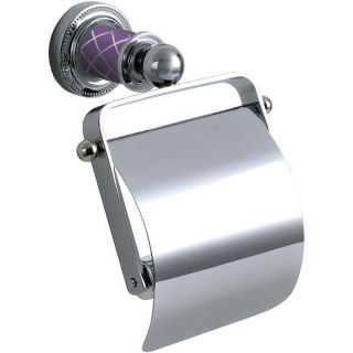 Держатель для туалетной бумаги с крышкой Boheme Murano 10901-V-CR хром/фиолетовый