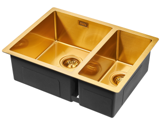 Мойка кухонная Paulmark Annex PM545944-BGL левая брашированное золото