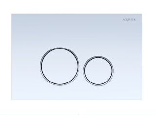 Кнопка смыва Aquatek KDI-0000015 белая ободок хром