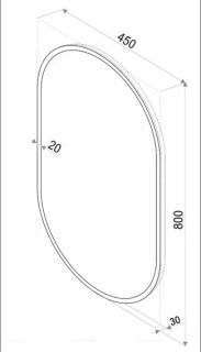 Зеркало с подсветкой Sintesi Tito Black SIN-SPEC-TITO-45 45см чёрный