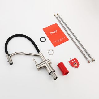 Смеситель для кухни Raglo R86.41.05 со съемным изливом на магните сатин