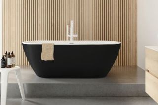 Акриловая ванна Riho Inspire Velvet B091001220 160х75см чёрный матовый/белый матовый