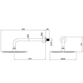 Верхний душ Allen Brau Infinity 5.21019-31