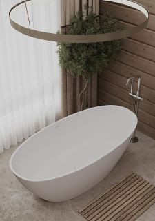 Ванна из искусственного камня Allen Brau Krion Oval 170x80 2.35003.21 без гидромассажа