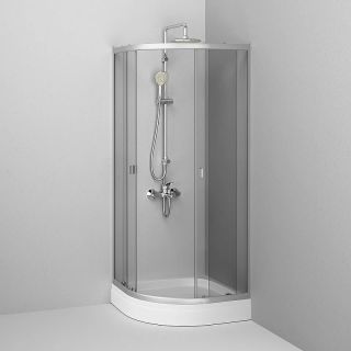 Душевой уголок AM.PM X-Joy Twin Slide 80х80 W88E-205-080MT64 профиль Хром матовый стекло прозрачное