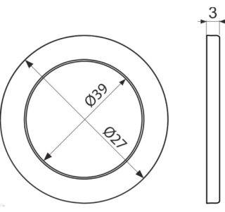 Прокладка состоящая из двух частей AlcaPlast 5/4" A7990