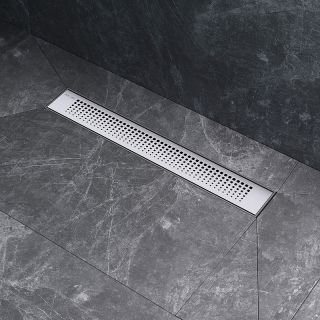 Душевой лоток AM.PM PrimeFlow 50 W02SC-P11-050-01SB с решеткой Хром матовый Cut Gradient