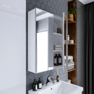 Зеркальный шкаф Бриклаер Хелена 4627125416439 60 см белый