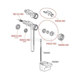 Впускной механизм AlcaPlast с боковой подводкой (для пластиковых бачков) A15P-1/2"