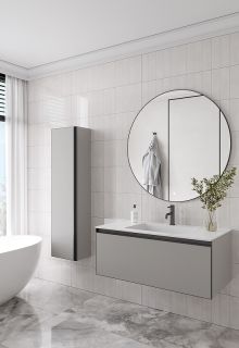 Тумба под раковину Armadi Art Quatro 790-M1-100-L-A 100 см серый/антрацит