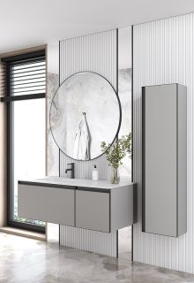 Пенал подвесной Armadi Art Quatro 791-L-A 35 см серый/антрацит