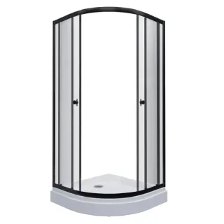 Душевой уголок Triton Альфа Щ0000054223 90x90 см профиль чёрный стекло прозрачное
