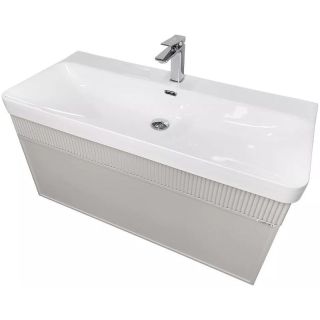 Тумба с раковиной Comforty Мадрид 00-00020148 101 см Серый шелк