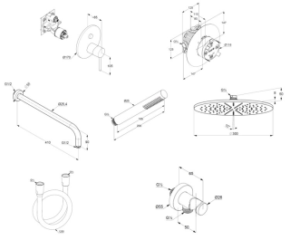 Душевой комплект Kludi Bozz 386585376 со смесителем белый матовый