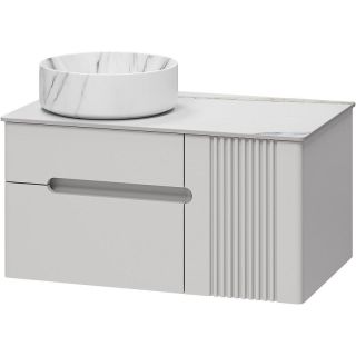 Подвесная тумба под раковину Brevita Pallisandro 80 УТ000025399 Серая матовая