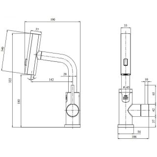 Смеситель для раковины Black&White Sky Day 3028C хром